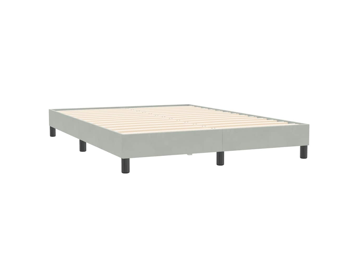 Estrutura de Cama Veludo Cinzento Claro MAISON EXCLUSIVE 160x210 cm