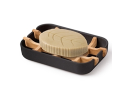 (preto) Saboneteira De Bambu Para Banheiro, Bandeja Para Chuveiro, Acessório De Banheiro Unissex
