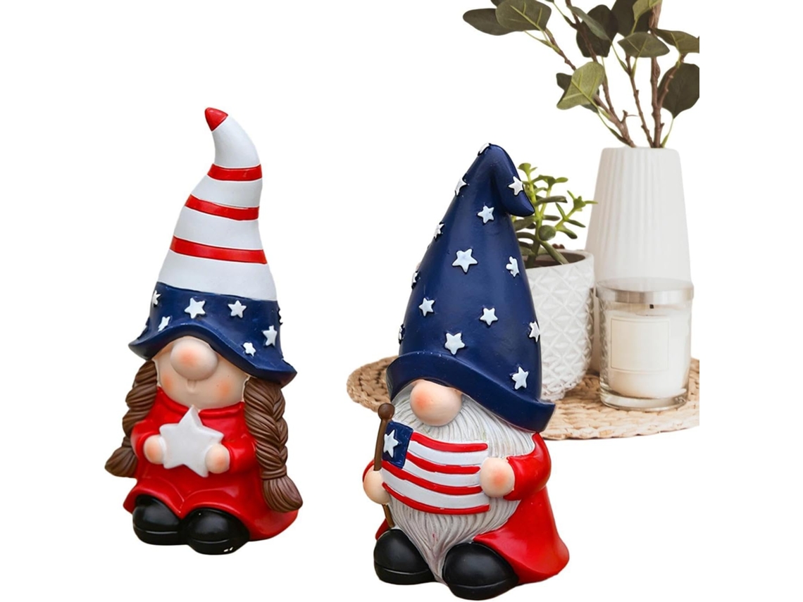 Arquitetura Decorativa Festiva Gnomos Patrióticos Gnomos de Natal, Design de Decoração Patriótica, Sistema de CHABERLU
