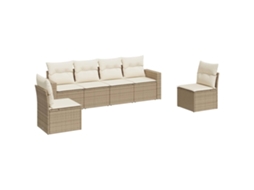 Garden Sofa Set, Garden Sofa Sets Vidaxl Bege Rattan / Vime (n/a)