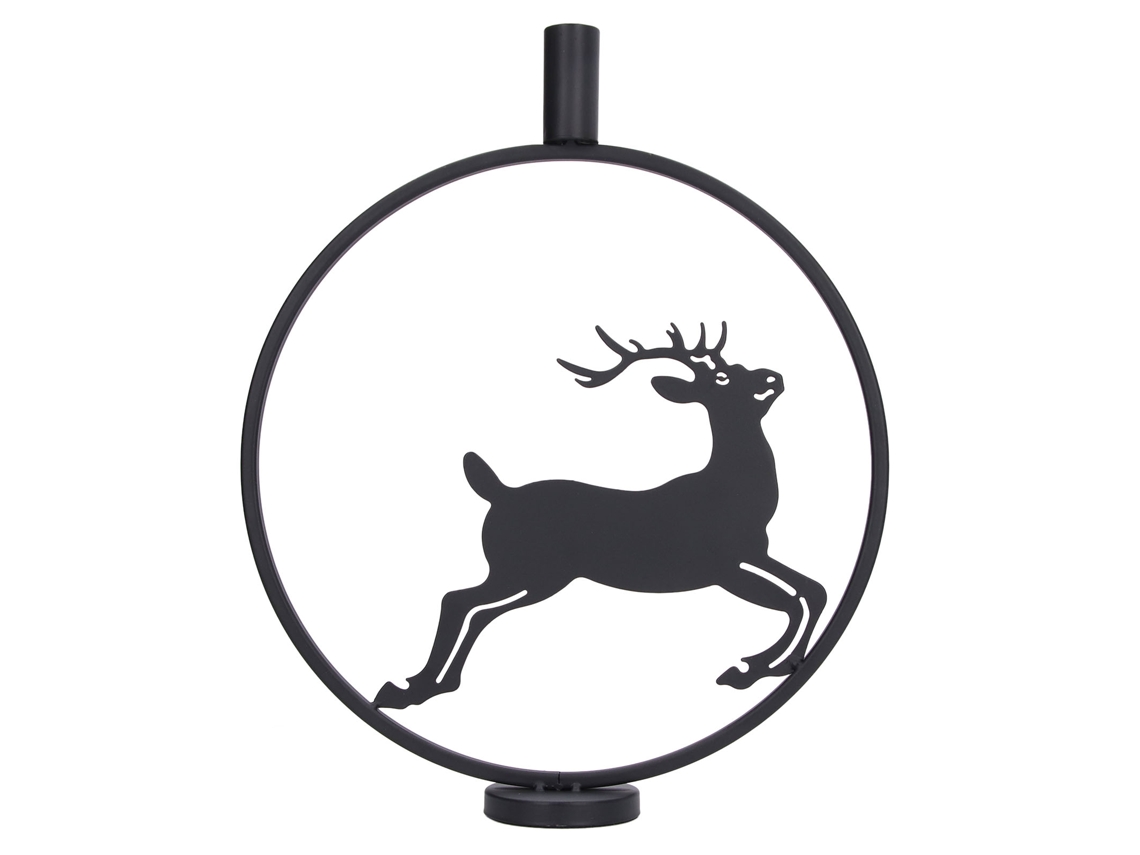 Portador de Velas Venado Estilo Europeo Negro para Velas Tealight Decoración de Pared para Bodas Y Fiestas