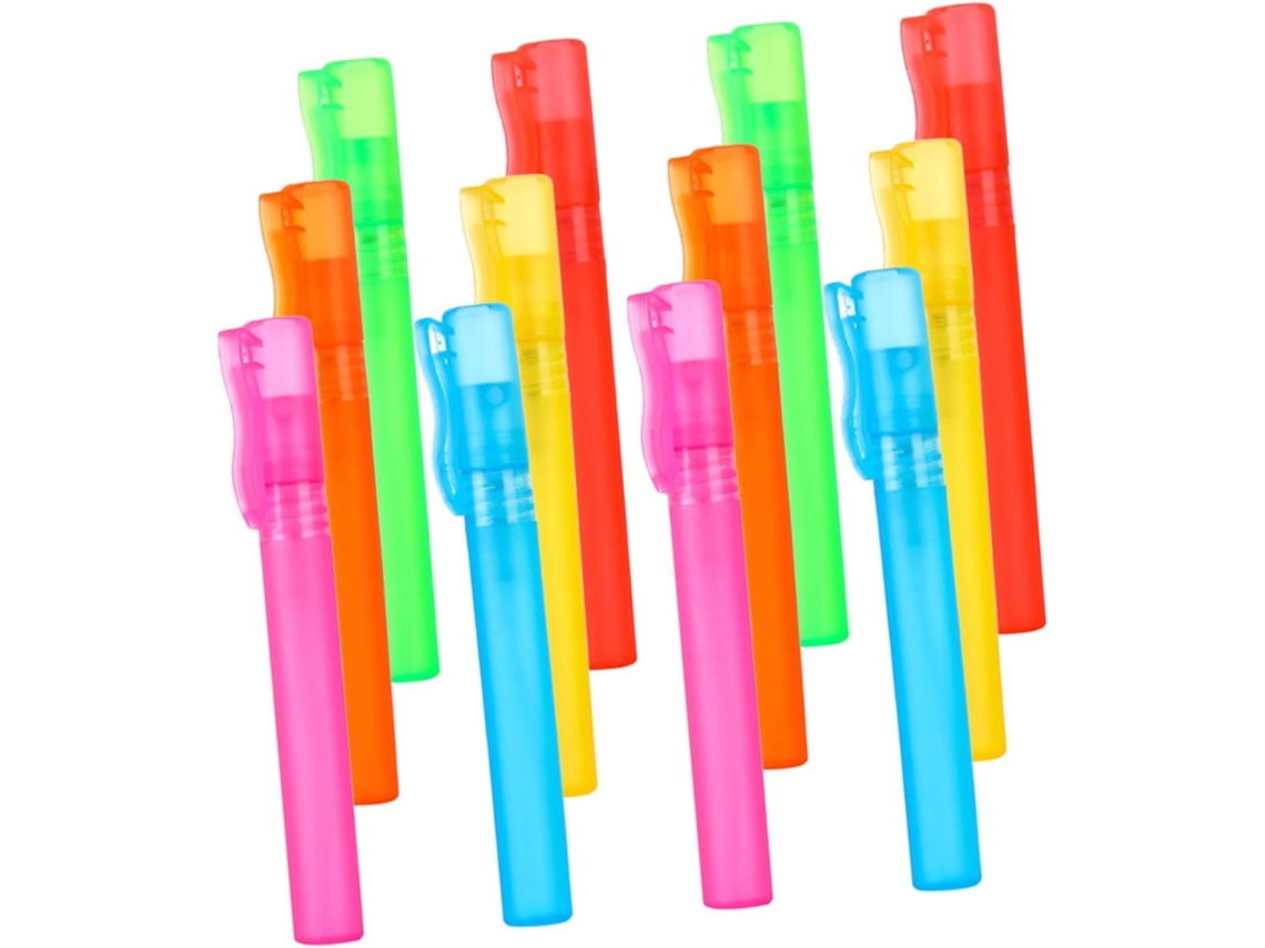 Conjunto De 12 Mini Frascos De Perfume Portáteis E Coloridos