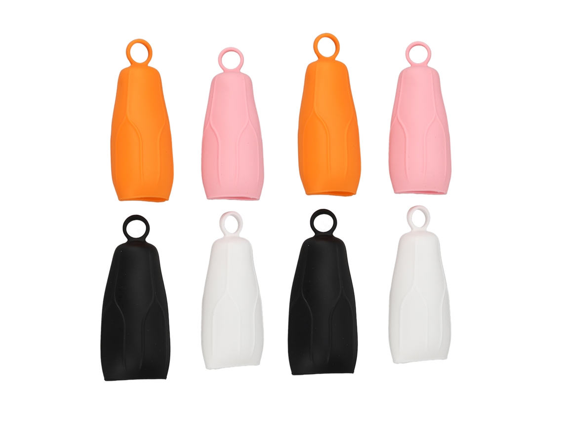 Conjunto de 8 capas de silicone elásticas à prova de vazamentos para recipientes de viagem, ideais para shampoo, cosméticos e muito mais.