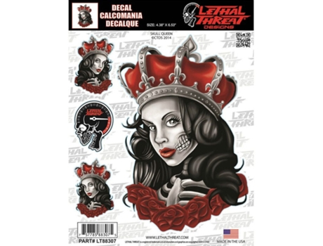 Autocolantes para Motas LETHAL THREAT Skull Queen