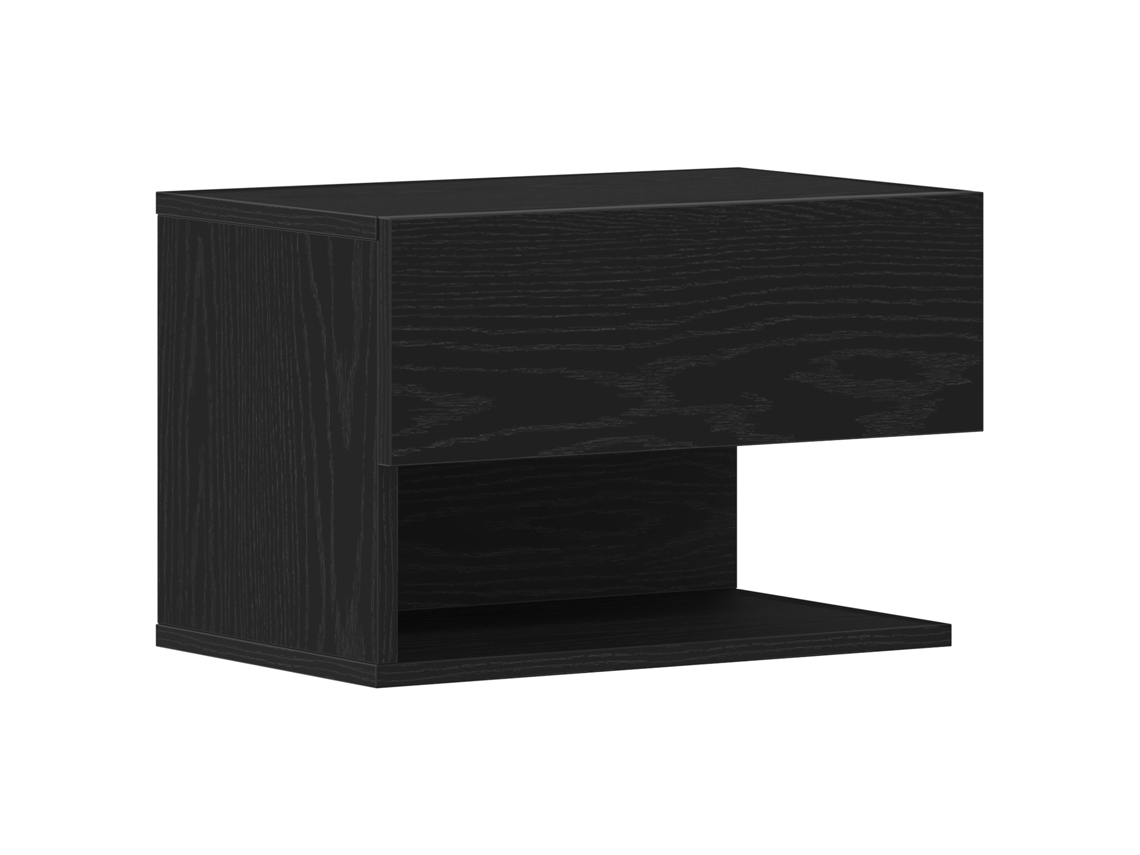 Conjunto 1 Móveis Para Quarto Vidaxl Preto Derivados De Madeira (46 X 30 X 30 Cm)