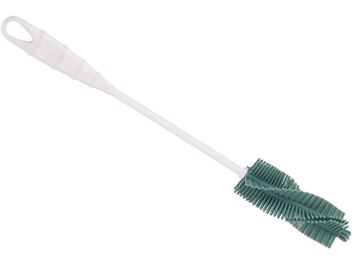 Escova De Silicone Com Cabo Longo Para Limpeza De Mamadeiras E Copos Sem Riscos.