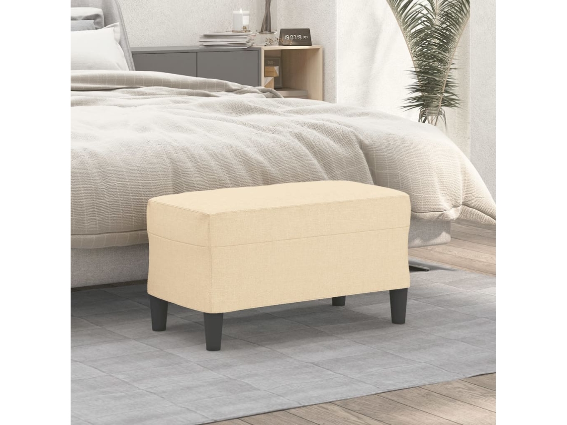 Vidaxl Banco 70x35x41 Cm Tecido Cor Creme