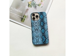 Capa Rígida Para Iphone 17 Com Estampa De Píton Azul, Cobertura Parcial E Dissipação De Calor.
