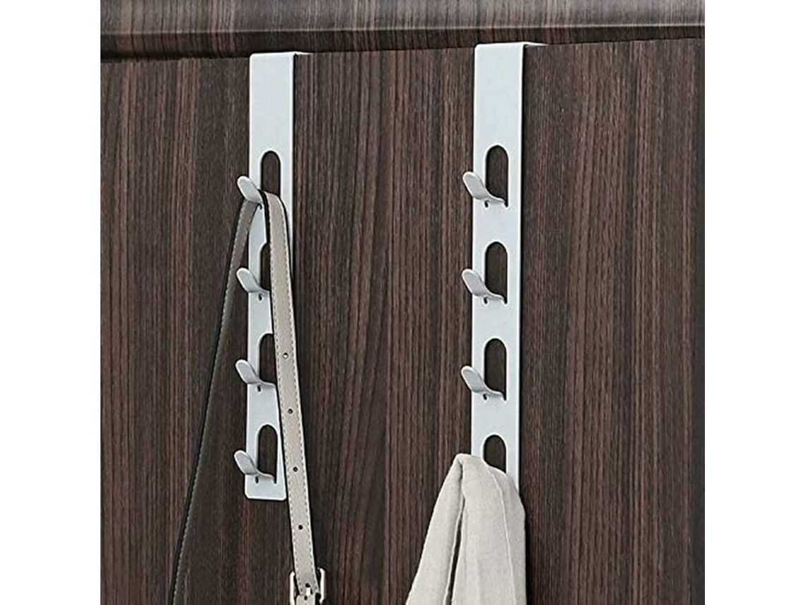 Lurelia Gancho De Porta, Pack Com 2 Unid., Em Aço Inoxidável, Para Toalhas E Roupas, 4,2 Cm, Branco