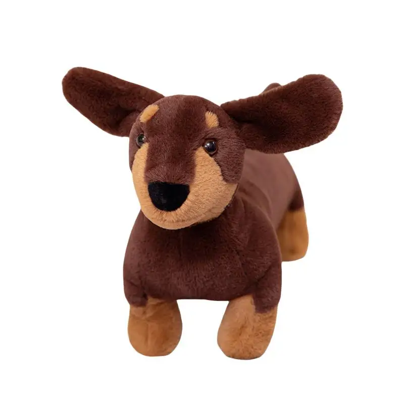 (marrom, Aprox. 60 Cm) Almofada Comprida De Pelúcia Em Formato De Dachshund, Almofada De Desenho Animado De Animal