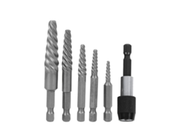 Conjunto De 6 Extratores De Parafusos Quebrados Com Haste Hexagonal E Dentes Grossos Para Remoção De Parafusos Danificados