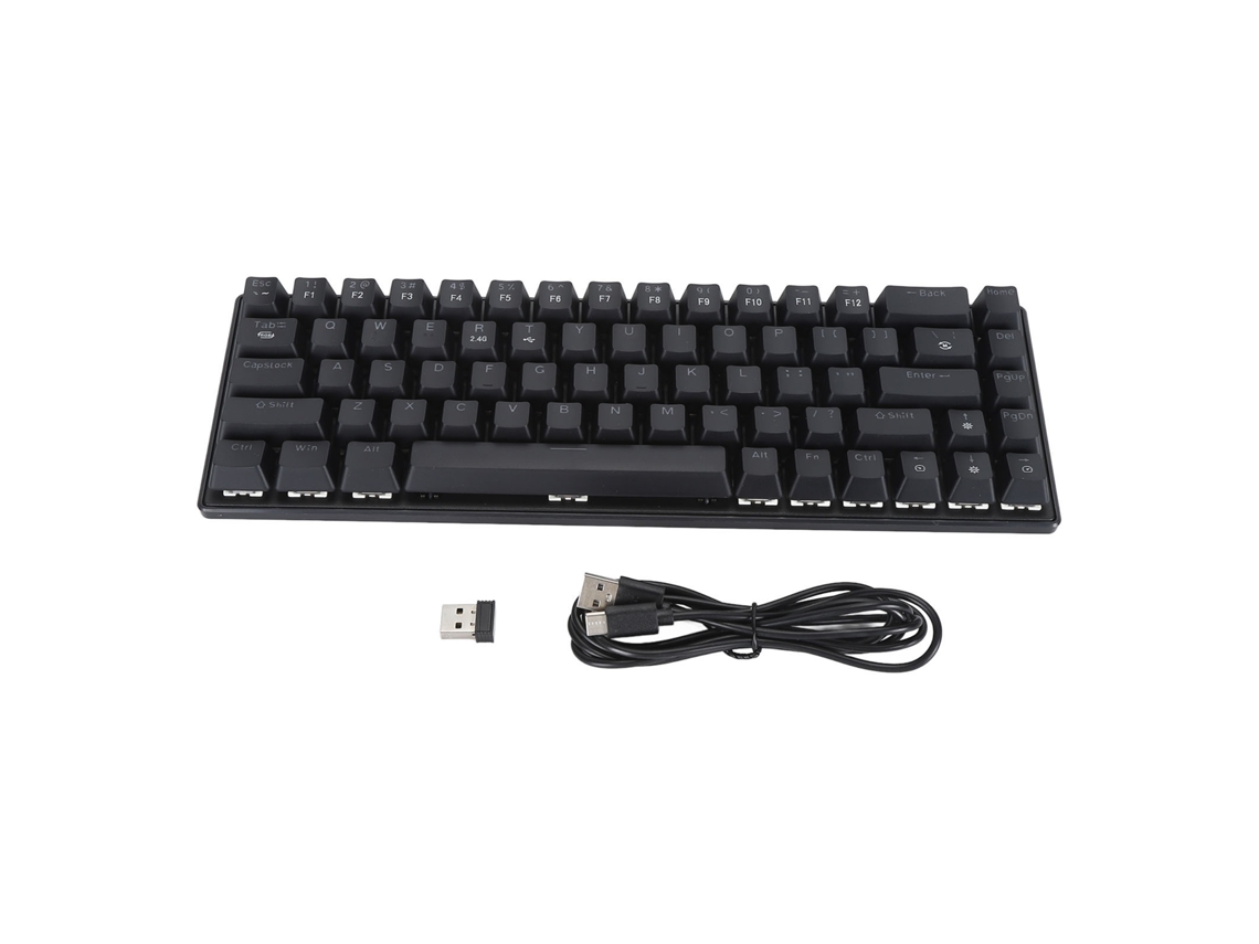 Teclado Mecánico 61 Teclas con Interruptores Azules RGB Inalámbrico S/MARCA