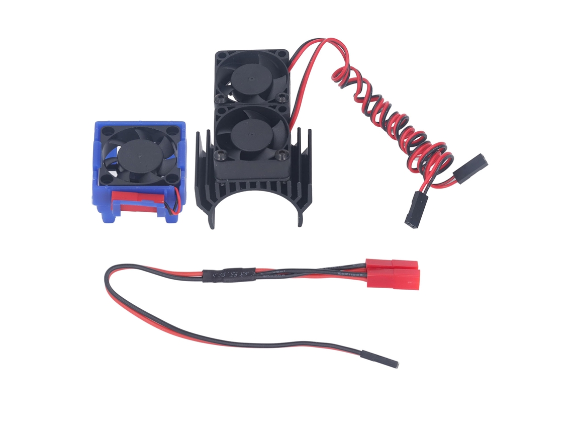 Mali conjunto de Cooler com Dissipador de Calor de Alta Velocidade 5v para Carro Rc Traxxas Slash 4×4 Vxl 1/10 Preto