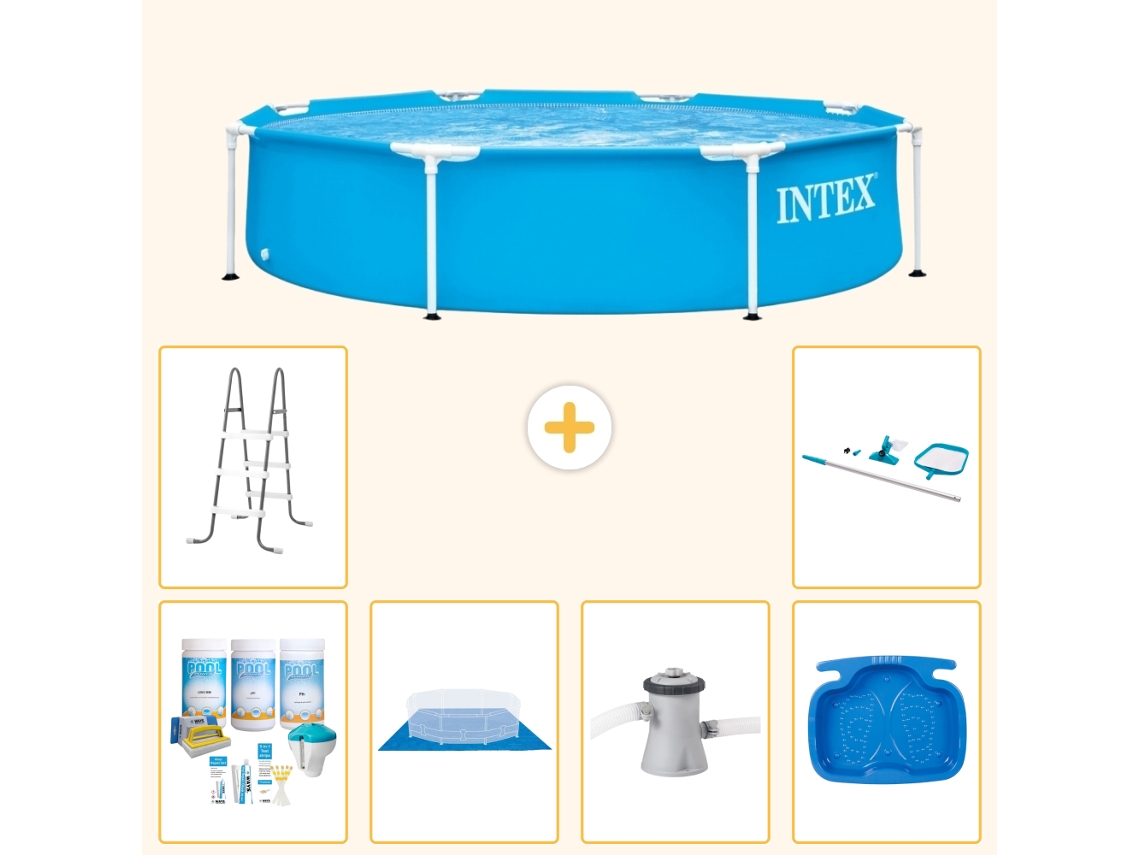 Piscina com Estrutura Redonda 244x51 Cm 7 peças S20991 INTEX