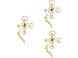Relógio De Parede De Acrílico Com 3 Peças, Relógio De Parede Adesivo, Decoração Para Casa, Adesivo Decorativo Para Gokoco