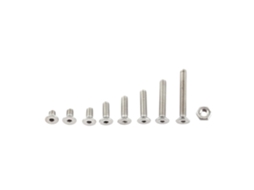 Kit Com 300 Parafusos Sextavados M2 5 A2 Em Aço Inoxidável E Porcas