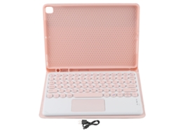 Capa De Teclado Sem Fio Com Touchpad E Capa De Silicone Para Ios Tablet Air10.5/pro10.5 Rosa 10 Polegadas