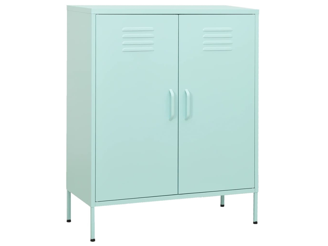 Vidaxl Armário De Arrumação Aço 80x35x101,5 Cm Verde-hortelã
