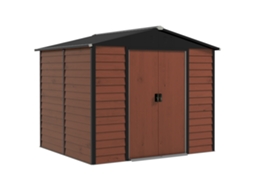 Casa de Jardim 4,4 M² com Telhado Inclinado,porta Deslizante,estrutura de Aço Galvanizado,resistente Ao Tempo,ideal para Jardim ORBITRA COMMERCE