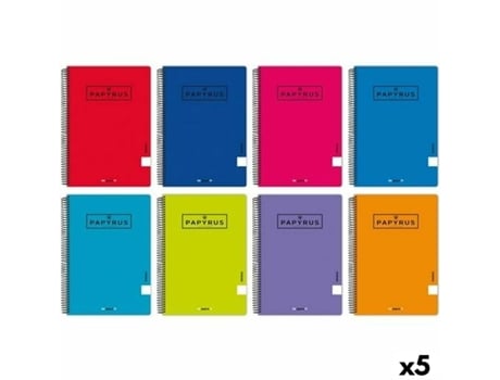 Caderno PAPYRUS 01-UNICLASIC Quarto 80 Folhas (5 Unidades)