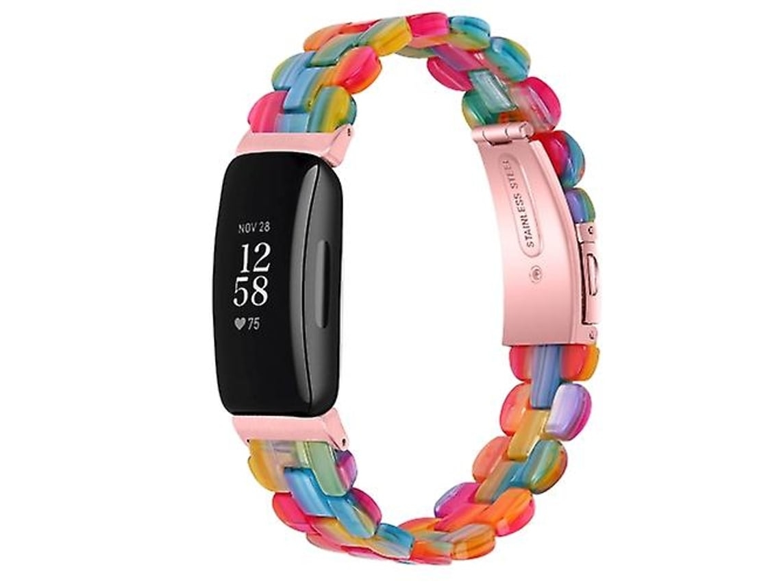 Lurelia Pulseira, Compatível Com Fitbit Inspire 2/ De Resina Rainbow