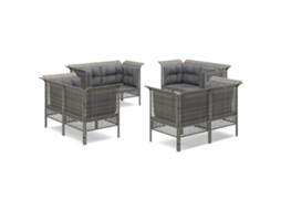Garden Lounge Set, Garden Lounge Sets Vidaxl Cinzeto Rattan / Vime (n/a)