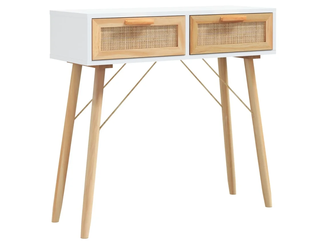 Console Table, Console Tables Vidaxl Branco Madeira De Pinho (n/a)