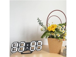 Despertador Digital 3d, Relógio Despertador de Parede Led com Número e Hora, com 3 Ajustes Automáticos de Brilho, Data de 12/24 Horas, Tempe EHSTMIND