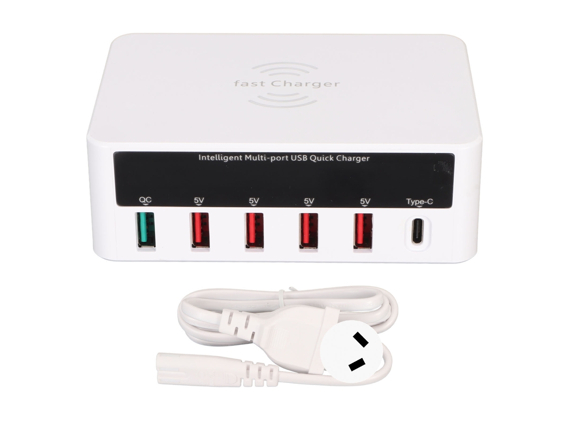 Estação de Carregamento Rápido Usb Sem Fio 6 Portas 50w | S/MARCA