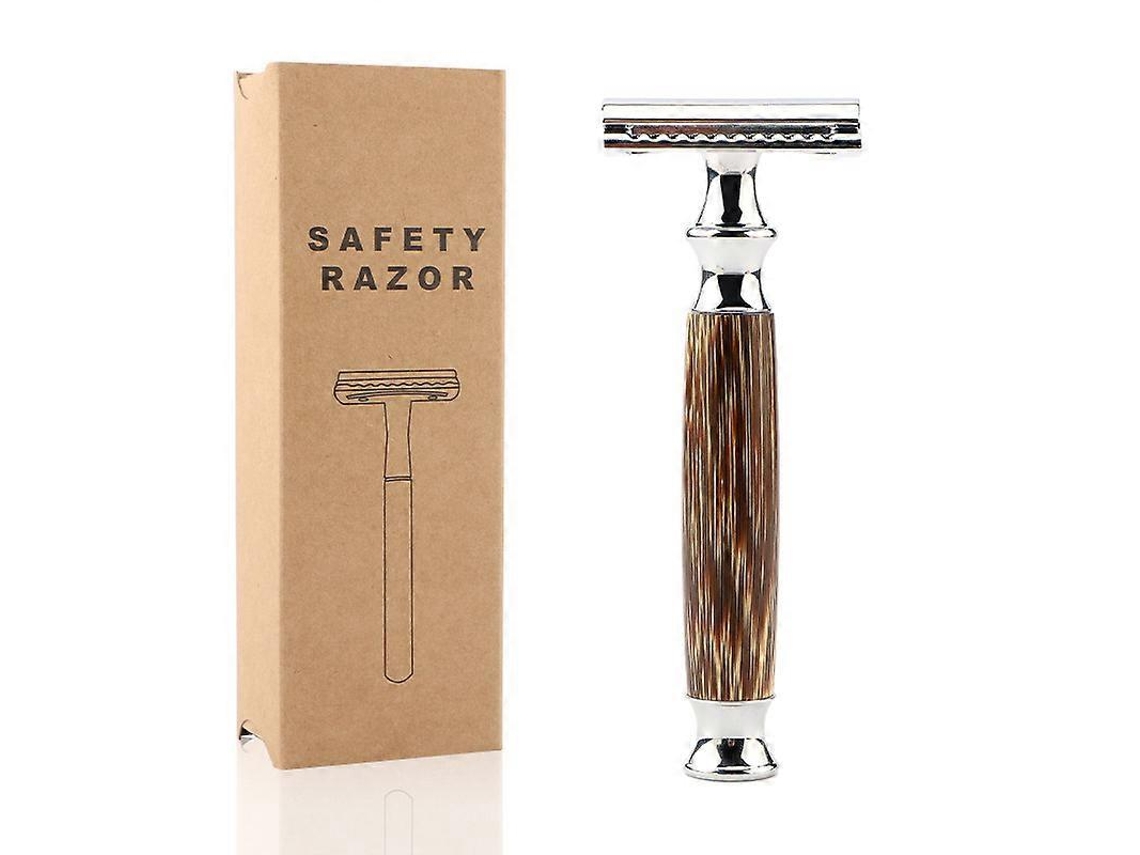 Barbeador De Segurança Com Cabo De Bambu, Manual, Para Barbear