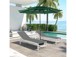 Guarda sol Retangular 4,5m Verde Escuro Manivela Sem Base VELTRIX