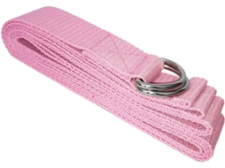 Faixa Elástica De Resistência Para Yoga, Em Poliéster E Algodão, 183x3, 8cm, Rosa, Treinamento Braços Quadris