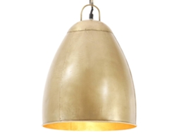 vidaXL Candeeiro suspenso industrial redondo 25 W 32 cm E27 bronze