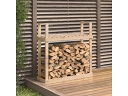 Vidaxl Suporte Para Lenha 110x35x108,5 Cm Madeira De Pinho Maciça