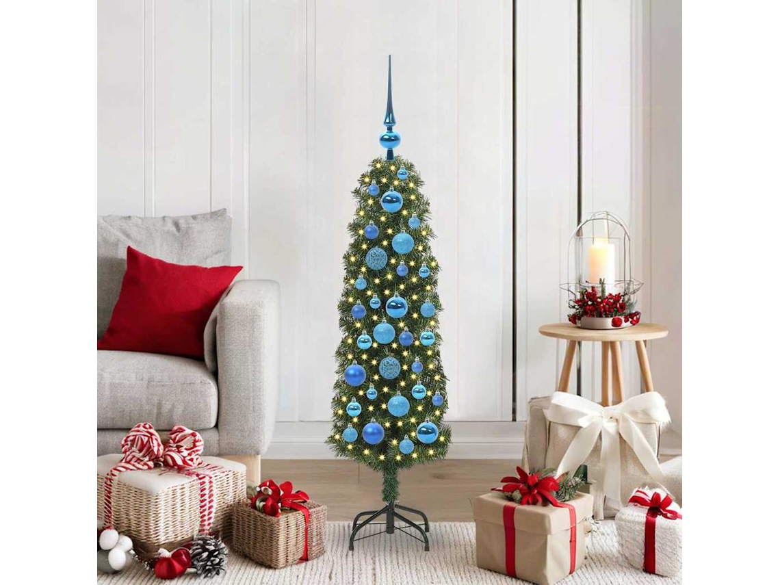 Vidaxl Árvore De Natal Artificial Verde 120 Cm Pvc E Aço E Plástico