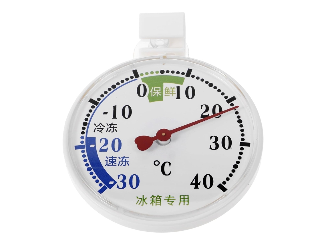 Lurelia Termómetro Analógico, Para Frigorífico E Congelador, Alta Precisão, Visor Fácil Leitura, Memória Máx./mín., Suporte Prático