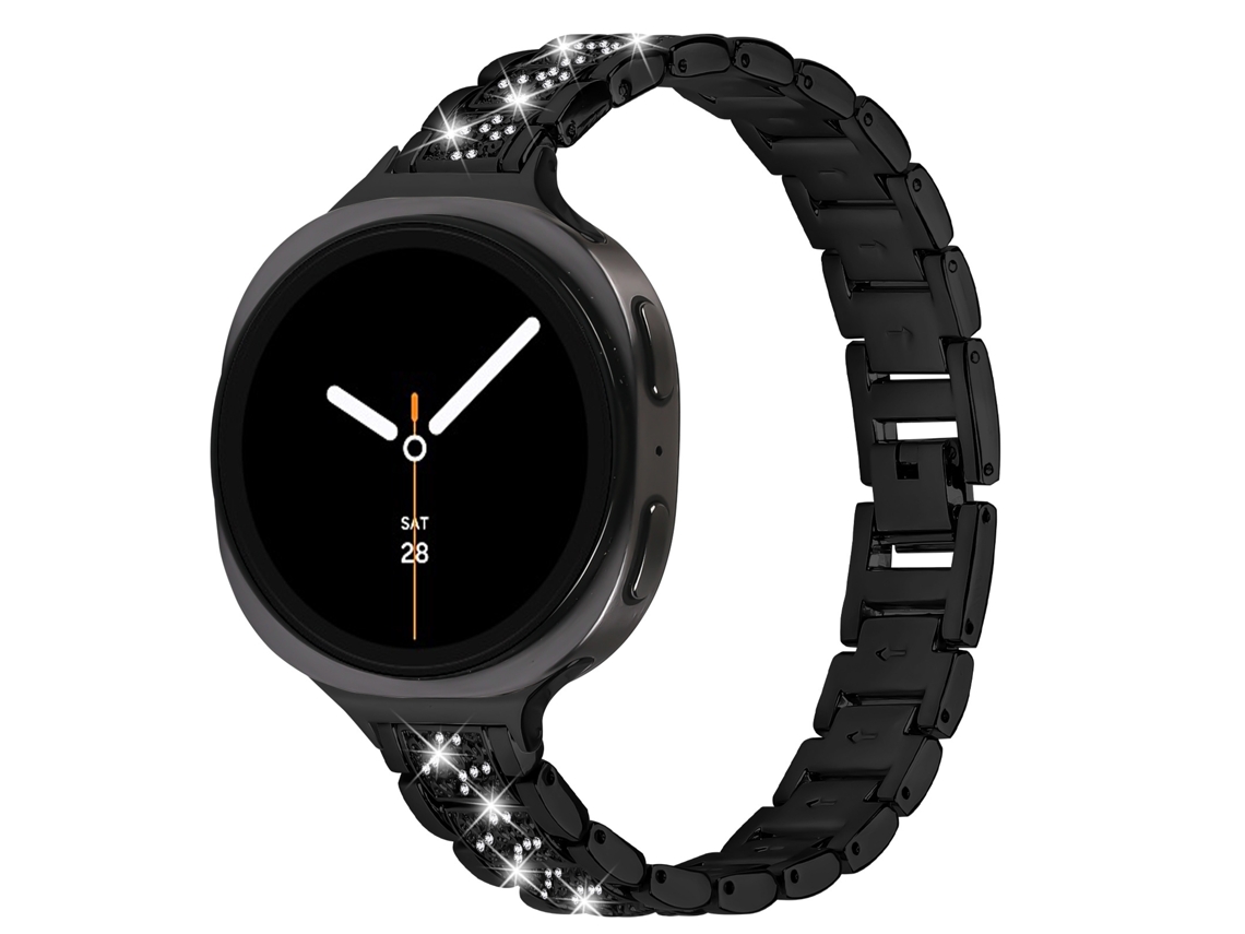 Pulseira Metálica Para Galaxy Watch 9 40mm 44mm Aço Inoxidável, Leve Preto Hexinyigjly
