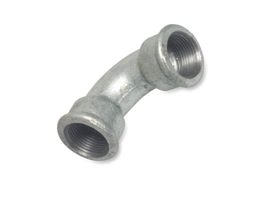 Conexão de rosca de ferro fundido Joelho 90° 1 1/4 Polegadas com rosca interna Ig Klasebo
