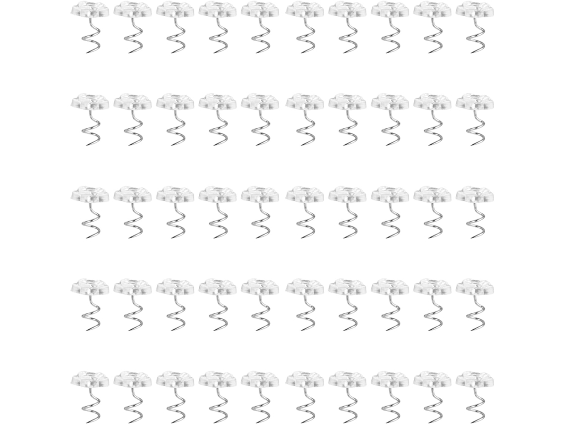 Conjunto de 50 pregos giratórios de aço reforçado, fixadores giratórios de metal, fixação antiderrapante, acessórios de