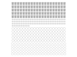 100 Peças de Suporte Led de 0,3 Polegadas Plástico Cromado Base Estável para Indicador Diy