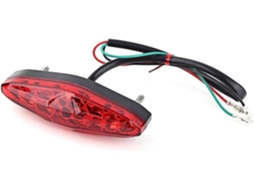 Luz Traseira Moto 15led 12v Vermelho Yizhood