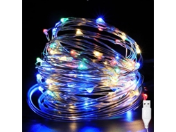 (5m50 Leds Coloridos) Cordão De Luzes Led Usb, Luzes De Cobre Requintadas