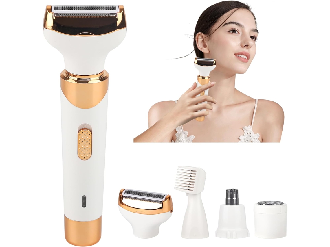 Barbeador Elétrico Para Homens E Mulheres, Barbeador Elétrico Feminino Sem Fio, 4 Em 1, Barbear Úmido E Seco Sem Dor Sunny Spaces