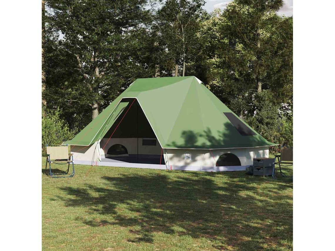 Vidaxl Barraca Tipi 10 Pessoa Verde Tafetá