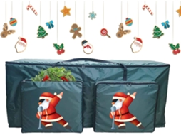 Bolsa Para Árvore De Natal | Bolsos De Armazenamento Impermeáveis Com 2 Compartimentos