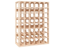 Conjunto 1 Prateleira De Vinho Vidaxl Marrom Madeira De Pinho Maciça (70 X 33 X 94 Cm)