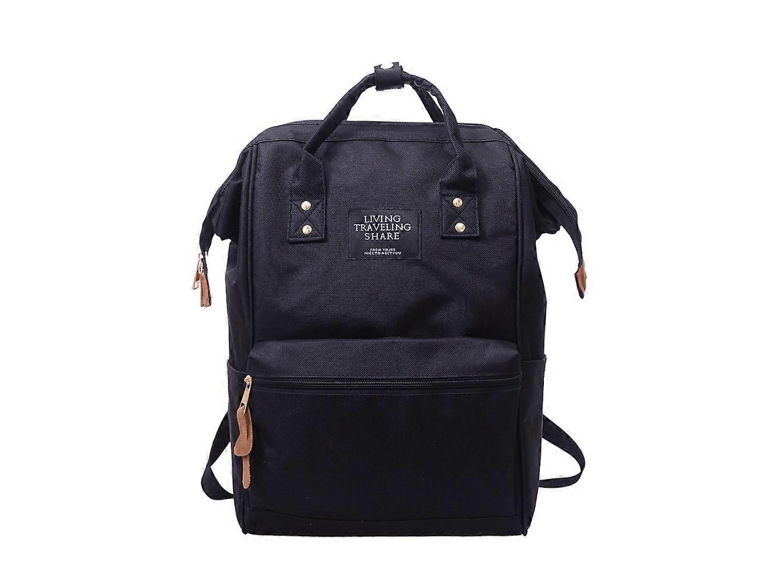 Mochila Casual Unissex De Tecido Oxford De Grande Capacidade Para Estudantes Olysi Shop (preta)