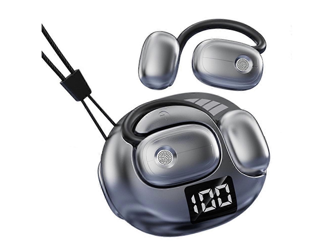 Fones De Ouvido Estéreo Sem Fio V50 Tws Bluetooth 5.4 Com Visor Digital E Clipe De Orelha. Ly Ebike