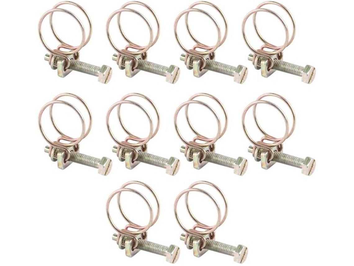 Conjunto De Slangklem 10 Unidades - Rvs Dupla Fita - Revestível - Conjunto De Slangklem - Impermeável - Fácil De Usar - Slangklem