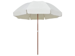 Vidaxl Guarda-sol De Jardim Com Poste De Aço 300 Cm Cor Areia
